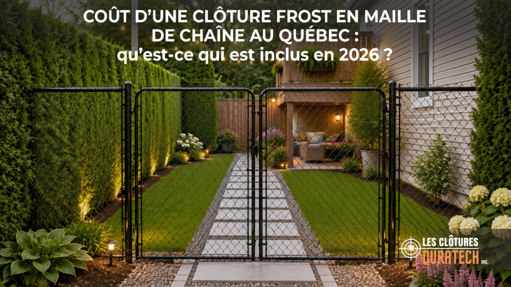 Coût d’une clôture Frost en mailles de chaîne au Québec : qu’est-ce qui est inclus en 2026 ?