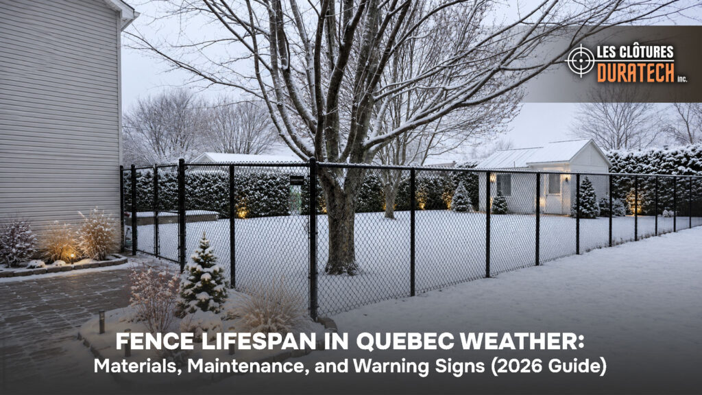 Fence Lifespan in Quebec Weather: Materials, Maintenance, and Warning Signs (2026 Guide)