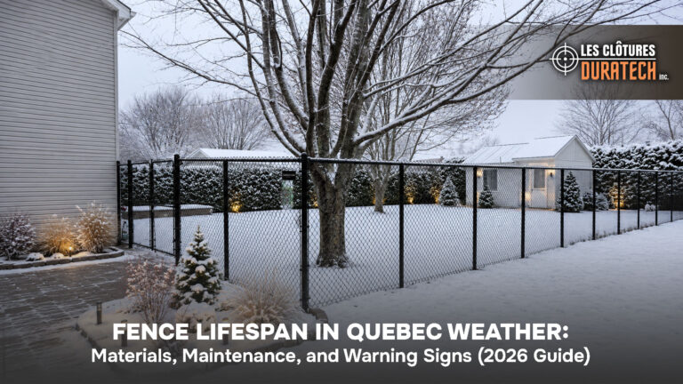 Fence Lifespan in Quebec Weather: Materials, Maintenance, and Warning Signs (2026 Guide)