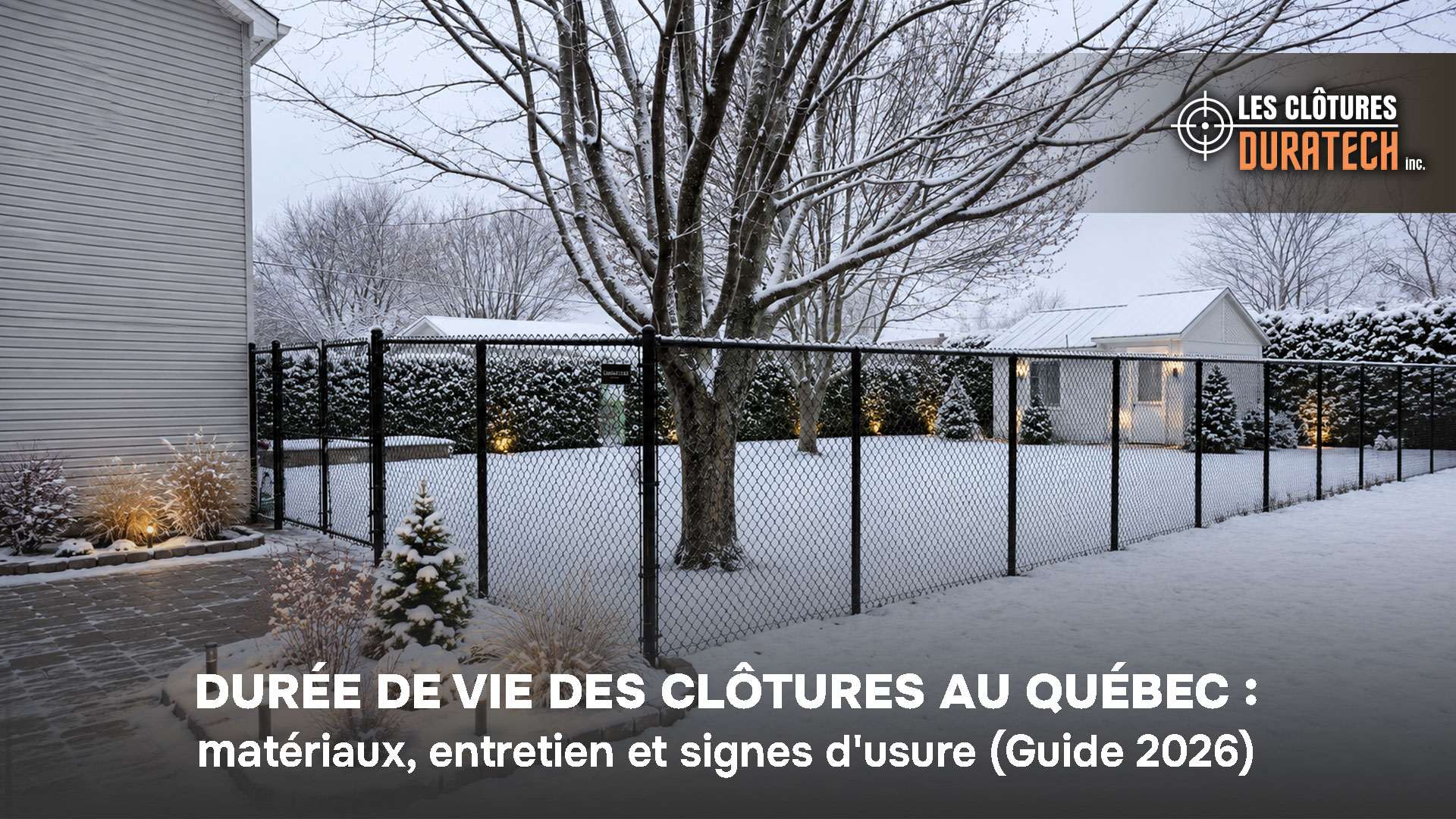 Durée de vie d’une clôture dans la météo du Québec : matériaux, entretien et signes d’alerte (guide 2026)